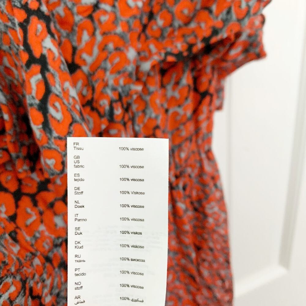 Maje Ruffled Leopard-print Crepe Midi Dress In Multi - Picture 14 of 15